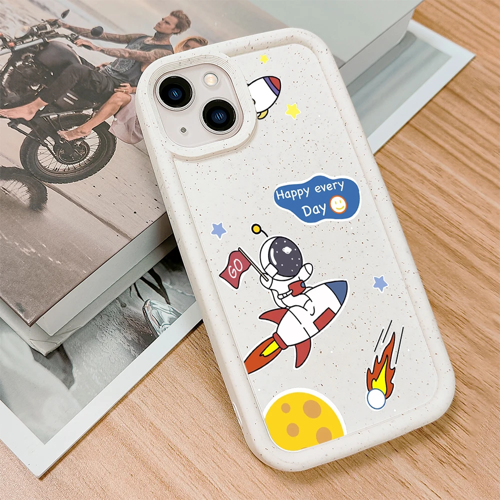 

Cartoon Phone Case For iPhone 14 Plus 12 ProMax Cute Astronaut Cases For iPhone 12Pro 11 Pro 7 XR XS Max TPU Degradation Cover