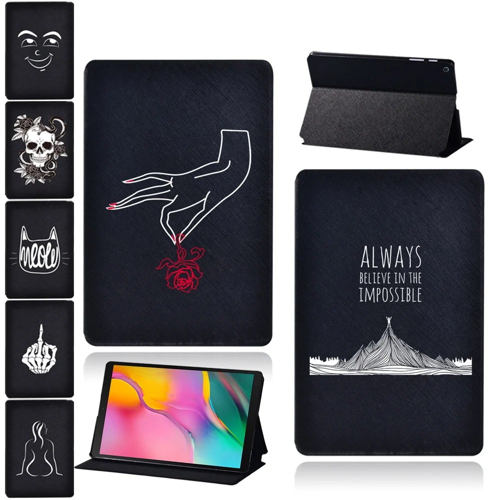 

Tablet Case for Samsung Galaxy Tab A T295 /T290 (2019) 8.0 Inch PU Leather Tablet Protector Shell Print Pattern + Free Stylus
