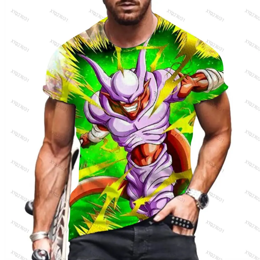

Мужская футболка с коротким рукавом Goku, летняя футболка с круглым вырезом и принтом Вегета из м/ф «Драконий жемчуг Z», 2023
