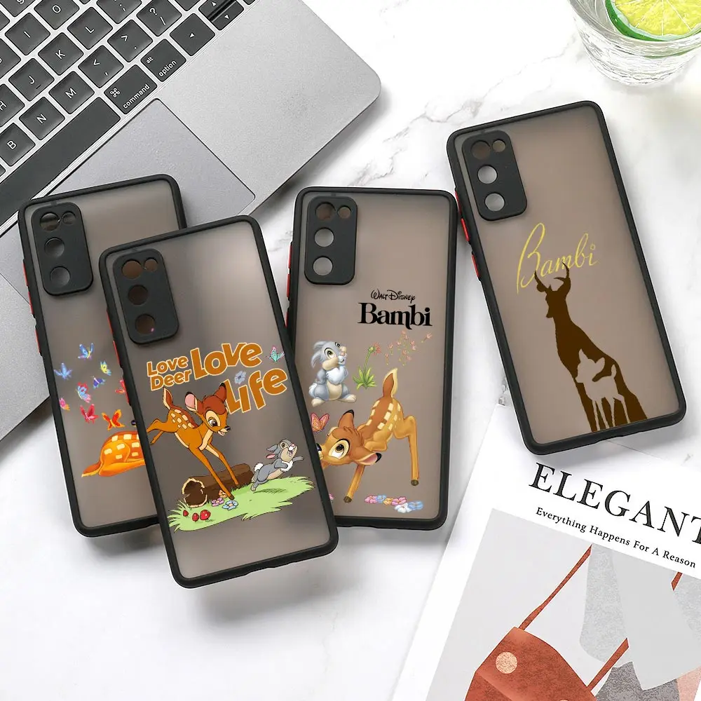 

Cartoon Bambi Elk Animal Case for Samsung A52 A72 A73 A71 A70 A53 A52 A51 A50 A42 A33 A32 A31 A30 A23 A22 A21S A20S A14 5G Cover