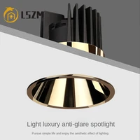 embedded led spotlights gold led downlight anti glare cob led spot lamps round led ceiling light aluminum ac90 260v led lighting