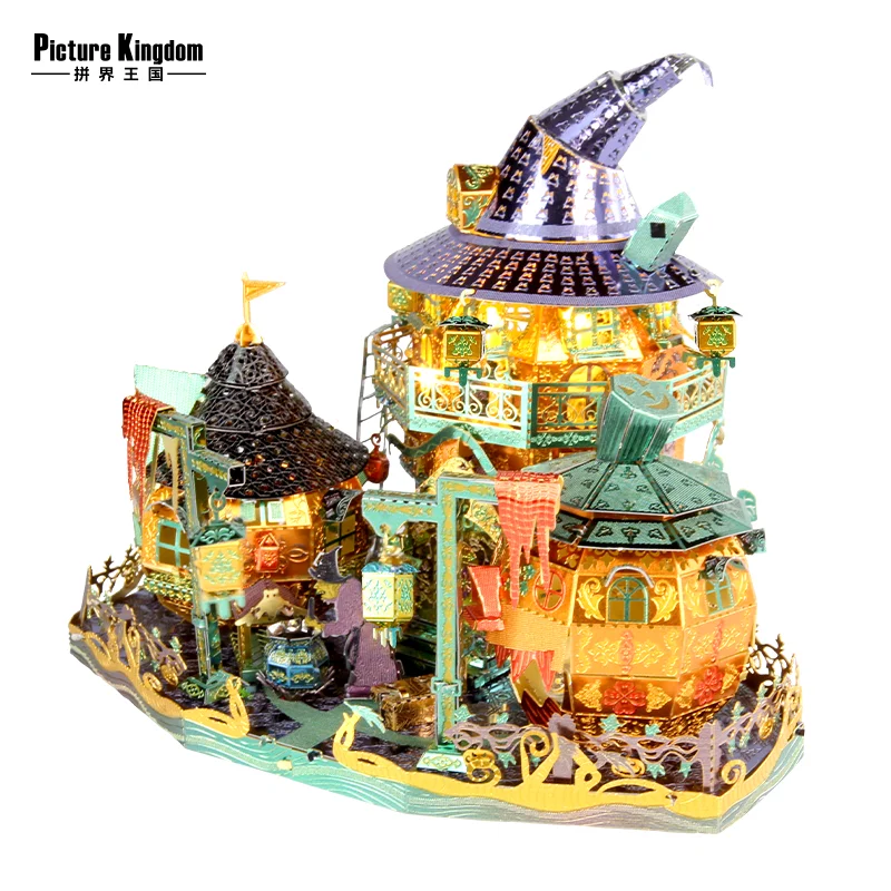 

Picture Kingdom 3D Metal Nano Puzzle PUMPKIN HOUSE Model Kits DIY Laser Cut Assemble Jigsaw Toys For Kids Adults