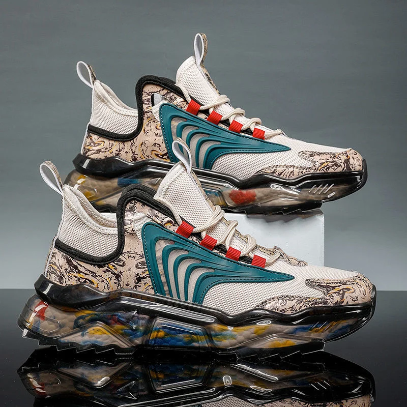 

Men's Shoes 2023 New Versatile Mesh Face Student Running Casual Elted Sneakers