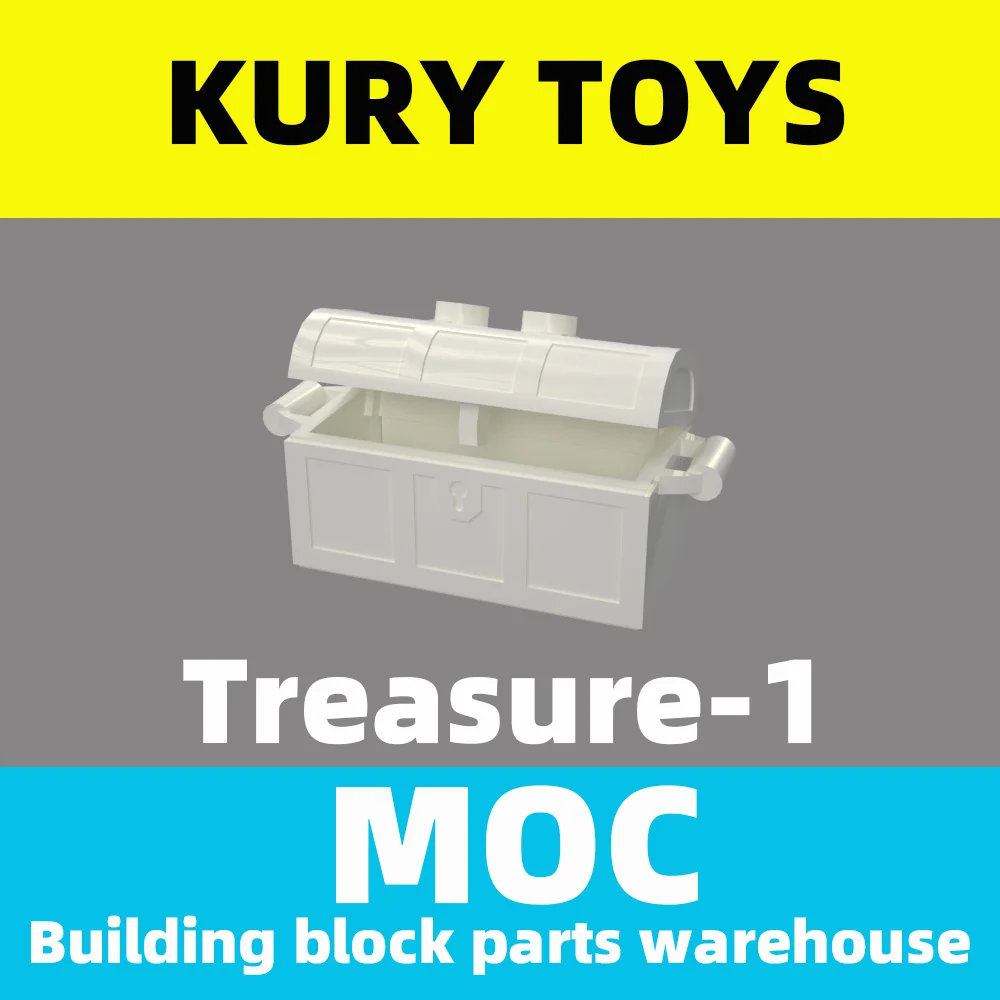 Kury Toys DIY MOC For 4739(change)+ 4738 строительные блоки для контейнера, крышка для сокровищ + нижняя часть для игрушечного кирпича