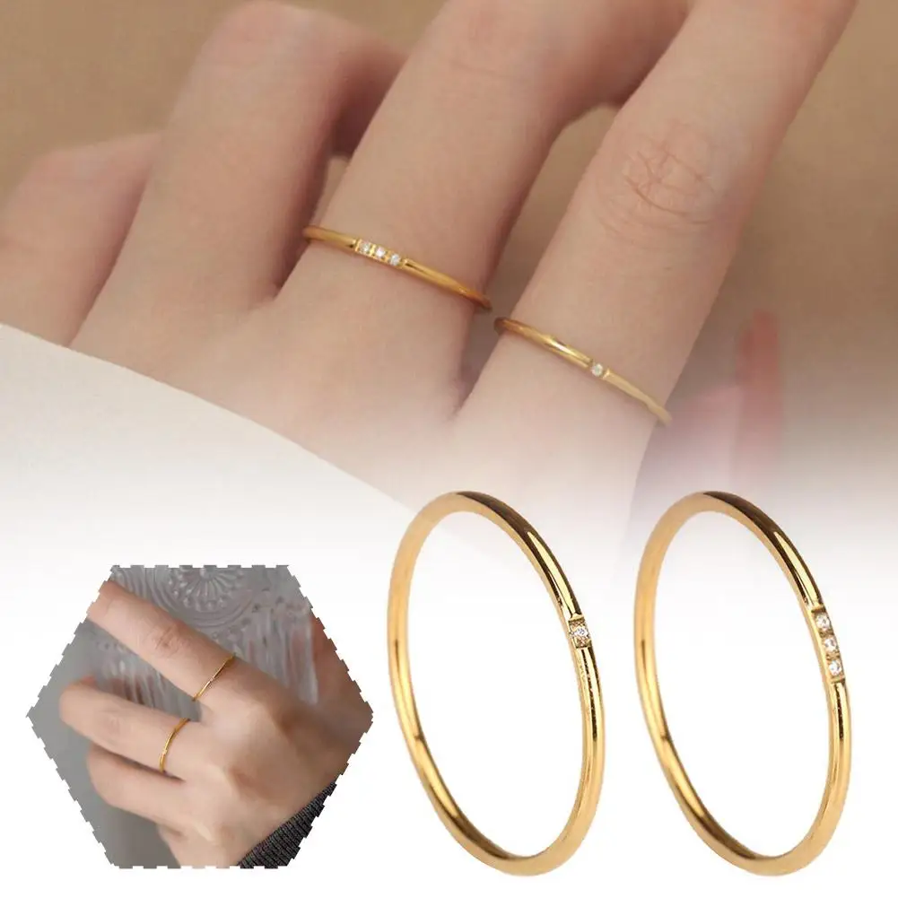 Новые простые кольца из нержавеющей стали золотого цвета антиаллергенные