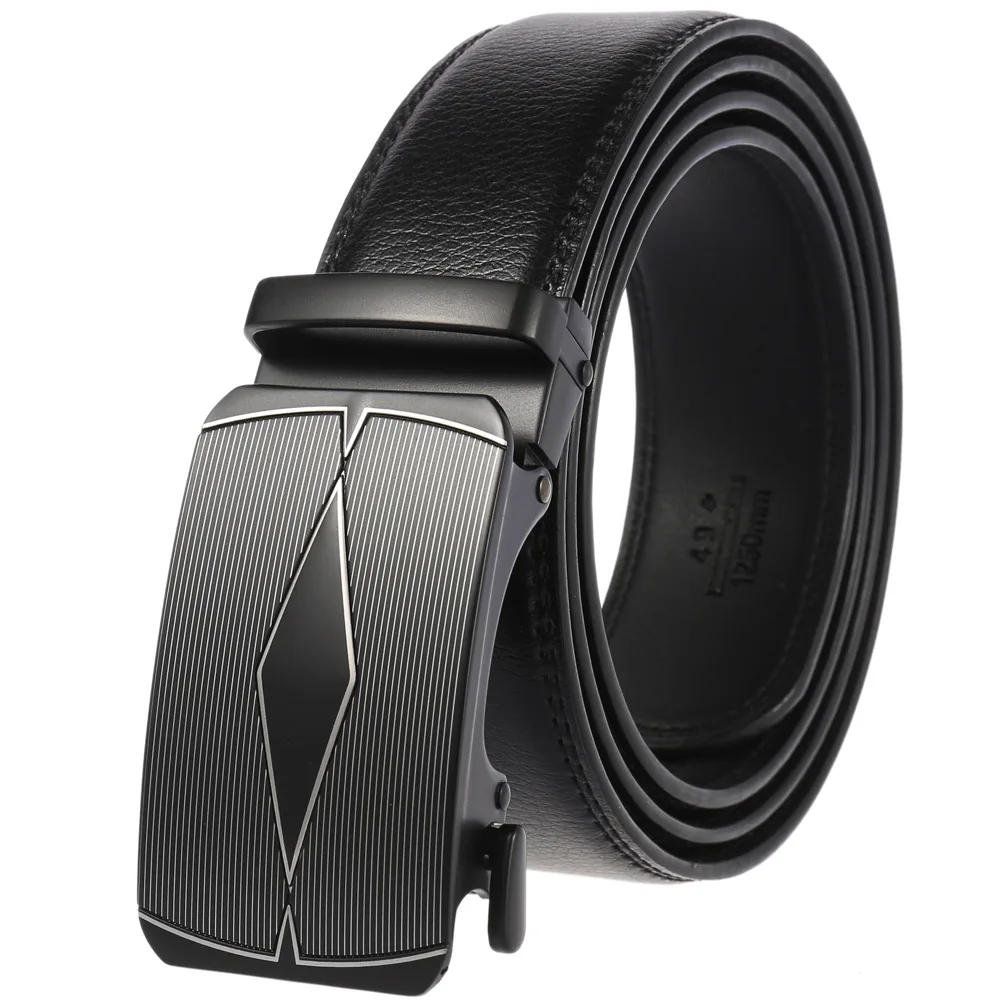 Men's Fashion Business Luxury Belts Cow Genuine Leather Male Strap Automatic Buckle Belt Newest Fashion Design Belts