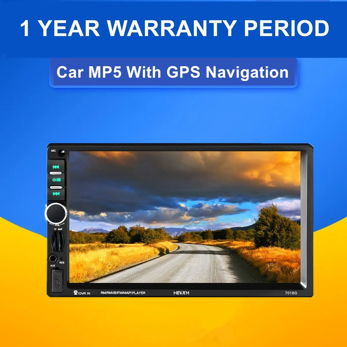 

7018B двойной DIN 7-дюймовый сенсорный экран Android MP5 DVD-плеер аудио стерео Автомобильное видео Bluetooth FM USB