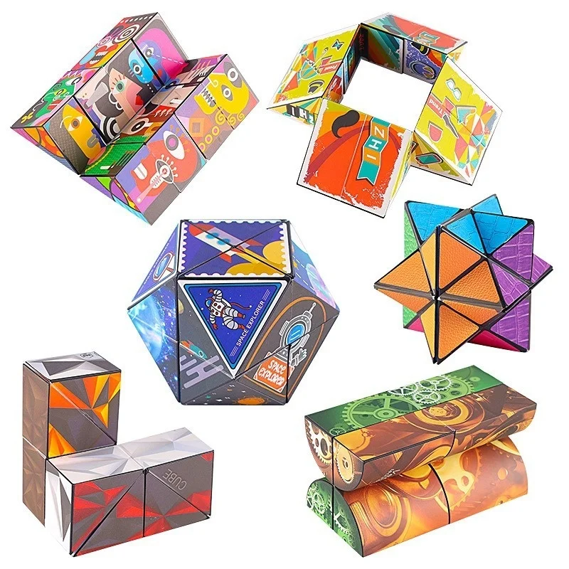 

Space Sky Neo Cube Magic Cube Children's Puzzle Folding Decompression Magnetic Variable Decompression Educational Toys