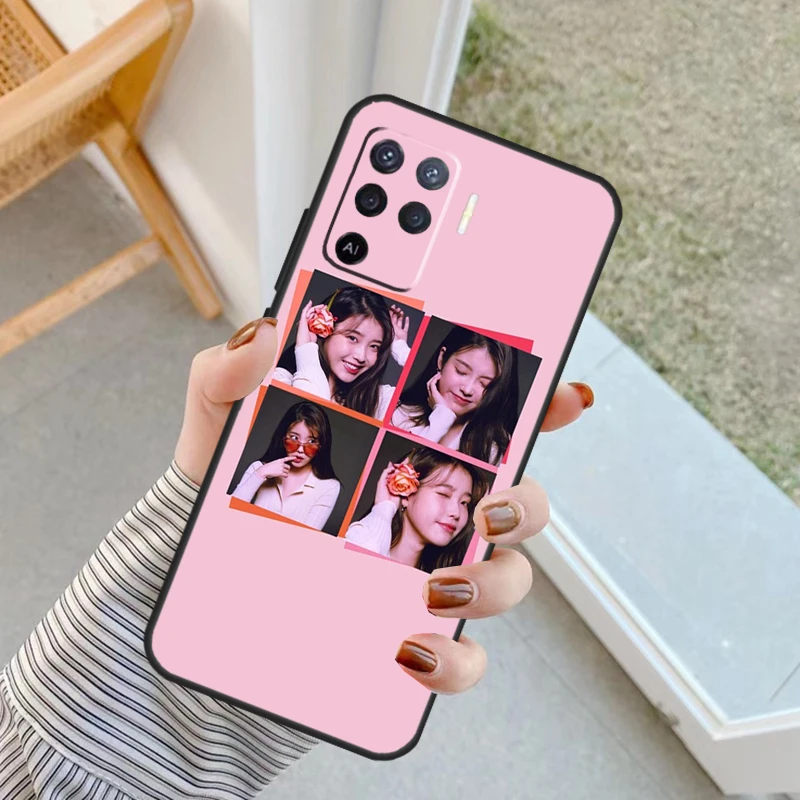 Чехол IU Lee Ji Eun с корейскими звездами для OPPO A17 A57 A77 A16 A76 A96 A52 A72 A91 A93 A5 A9 A15 A53S A54S A74 A94 A78