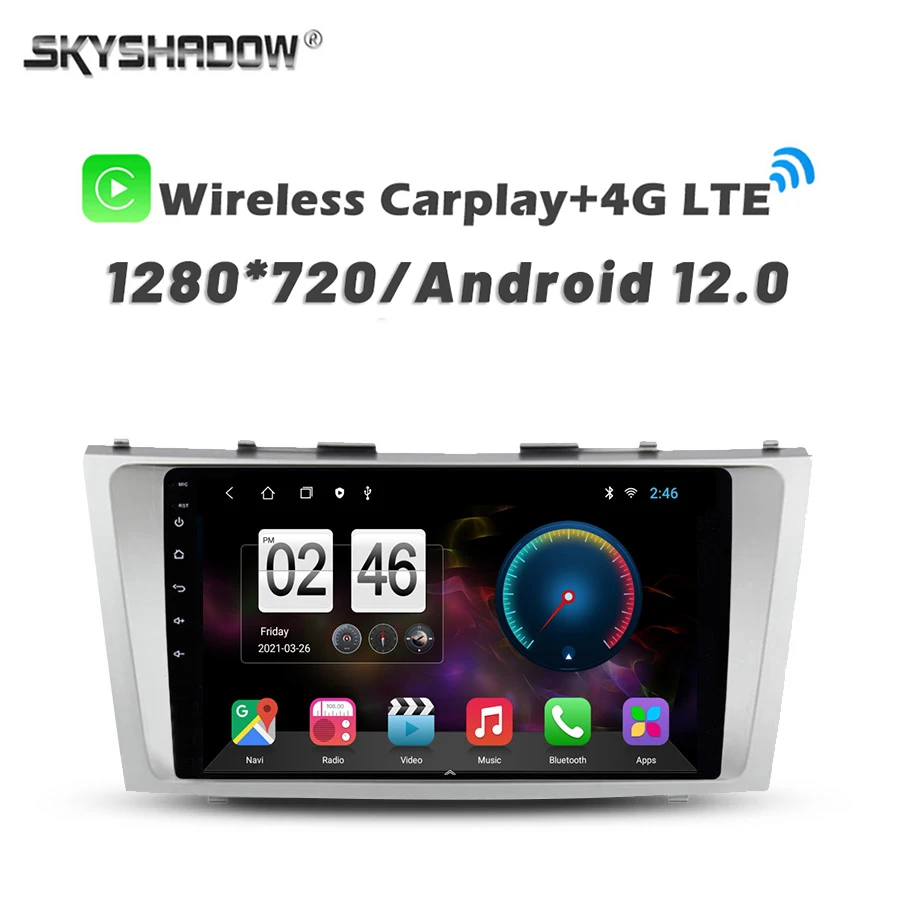 HD 1280*720 360 камера 8G + 128G Android 12 Автомобильный DVD-плеер GPS WIFI Bluetooth 5 0 RDS радио для Toyota Camry