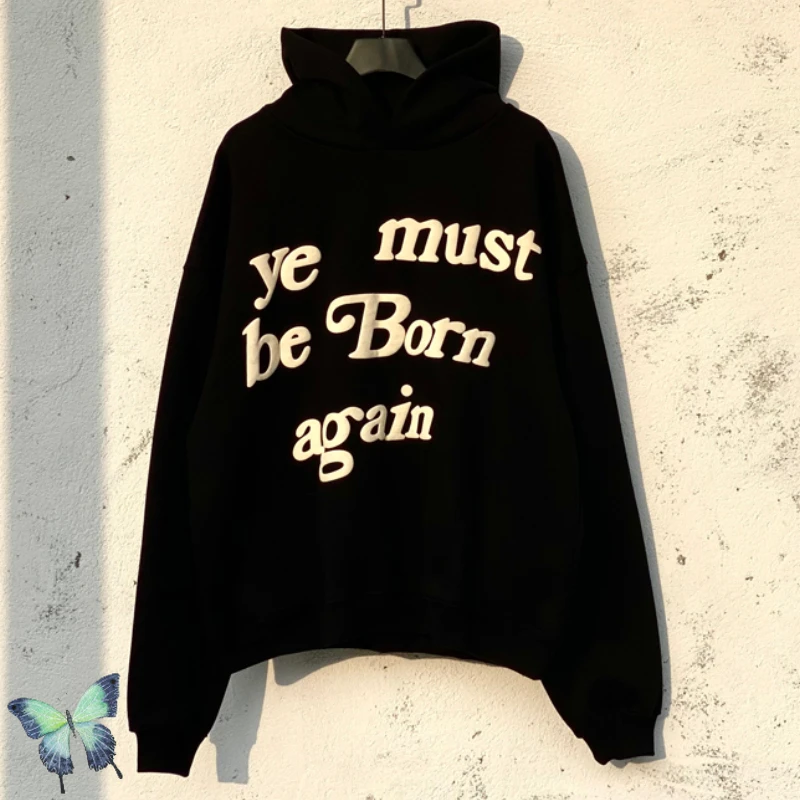 CPFM XYZ Ye Must Be Born Again โฟมพิมพ์ขนแกะ Hoodie เสื้อกันหนาว Kanye West เสื้อผ้าแฟชั่น