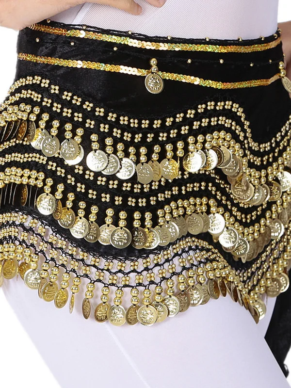 

Belly dance costumes senior velvet gold coins belly dance belts for women belly dancing hip scarf 248 coins dance waist chain