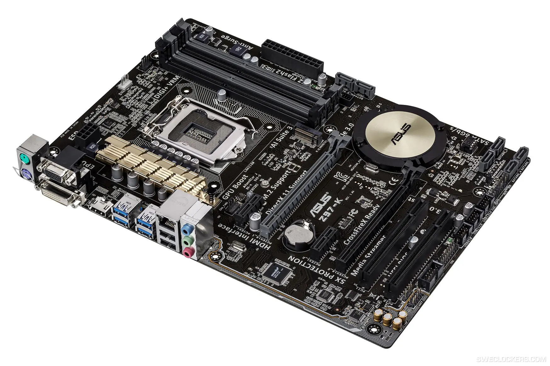 Материнская плата ASUS Z97-K для 4 × DDR3 DIMM с Intel Z97 Core i7/i5/i3/Pentium/Celeron socket LGA INTEL 1150 PCI-E 3 0 1 M.2 6