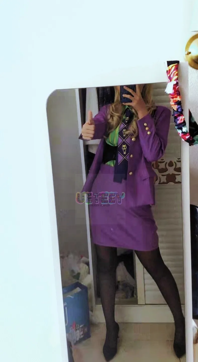 UETEEY Kira Yoshikage фиолетовые стили женская версия Хэллоуин косплей костюм