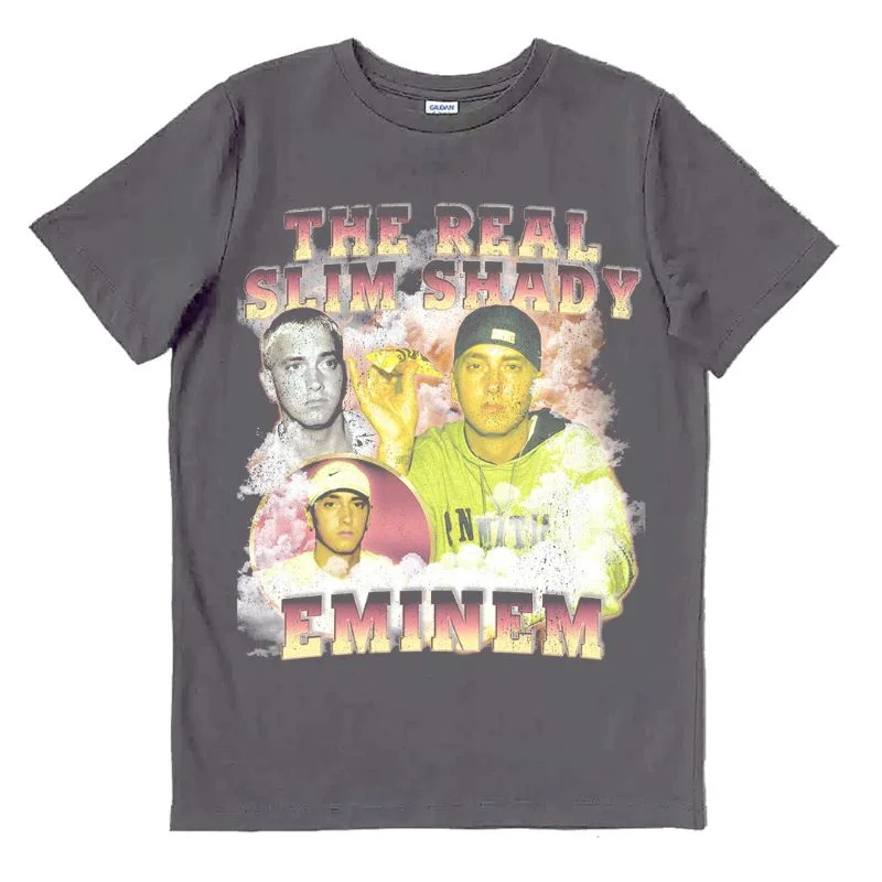 Оригинальный тонкий винтажный рэп-тройник EMINEM |