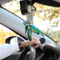 sea turtle ornament sea turtle ornament for car mirror acrylic animal charms for car rear view mirror decorative car interior