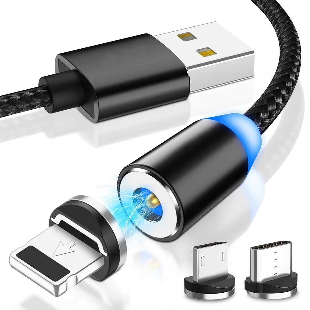 

Magnetic Cable Fast Charging Micro USB Type C Cable For Apple iPhone Xiaomi Samsung Magnet Charger 2m Phone Data Wire Cord