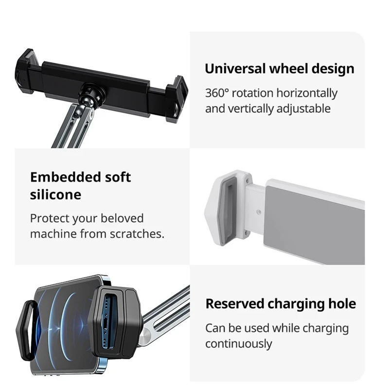 Настольная подставка для планшета 4-12 9 дюймов с алюминиевым креплением