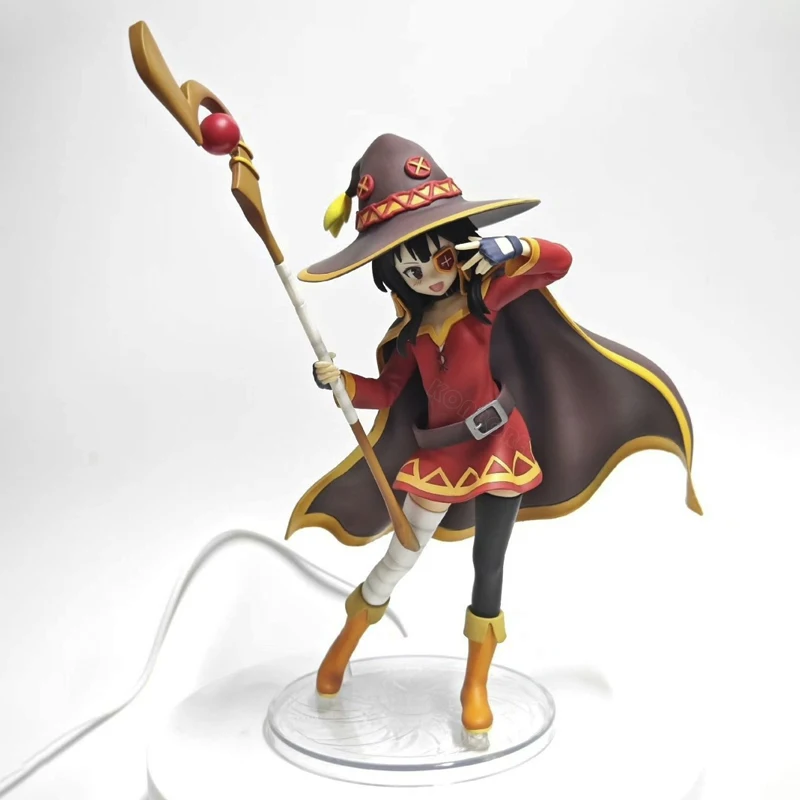 Фото 20-сантиметровая фигурка Мегумин из аниме KonoSuba: Божья благословение на этот прекрасный мир! Фигурки-модели персонажей Aqua/Yunyun/Darkness, игрушки-куклы №2