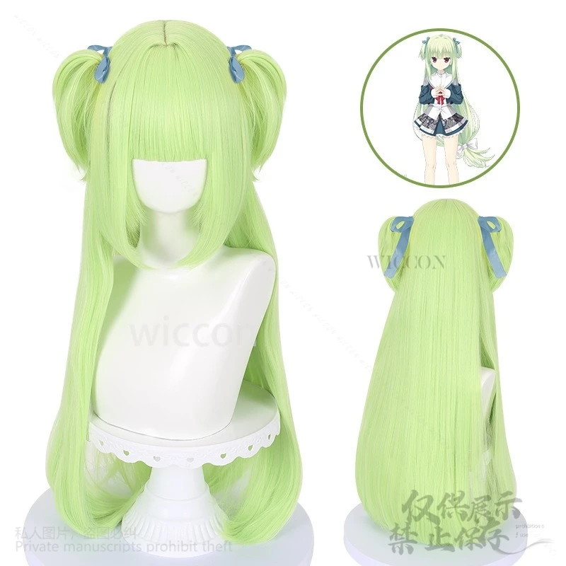 Anime Galgame Senren Banka Murasame Cosplay Green Wig Long Synthetic Hair Heat Resistant Halloween Role Play Party Carnival Loli