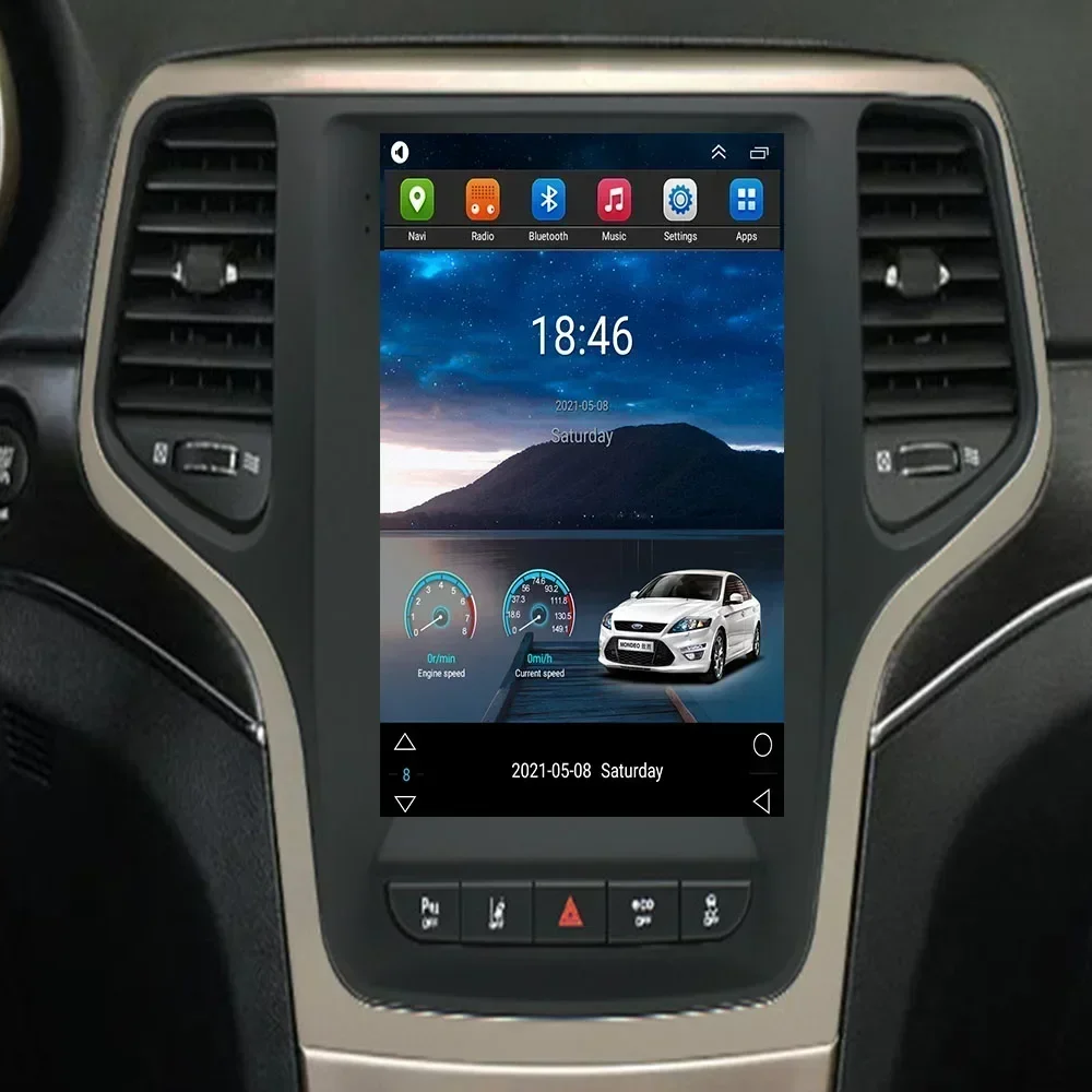 8G + 128G Android13 Tesla экран автомобильный видеоплеер радио для Jeep Grand Cherokee 2014 2015-2035