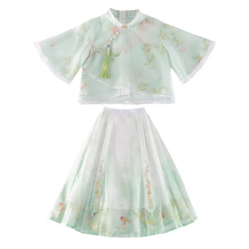 Традиционная китайская одежда Классический Улучшенный Топ ханьфу с