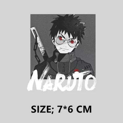 Наклейки на одежду Наруто небольшие размеры Hatake Kakashi/Uchiha Itachi/Uchiha Obito термоклейкие