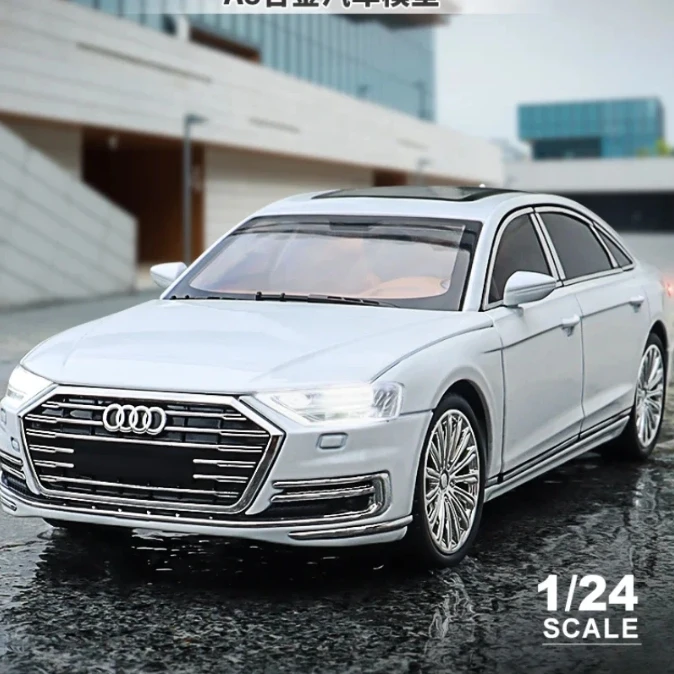 Модель автомобиля из сплава AUDI A8 в масштабе 1:24 модель модели имитация звука и