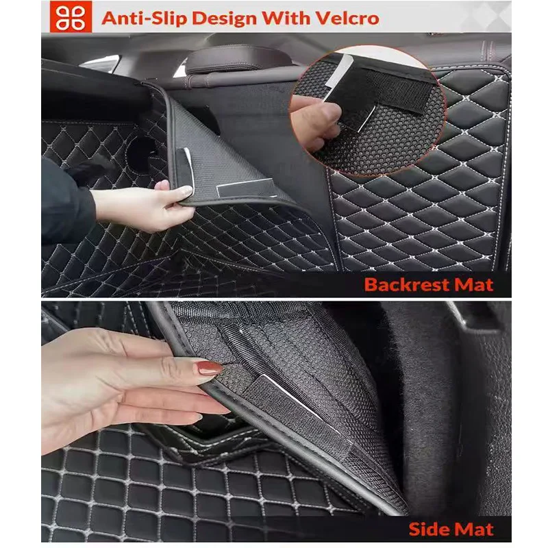 Фото Коврики в багажник автомобиля для Renault Captur 2014-2018, автомобильные аксессуары, коврики из искусственной кожи для салона автомобиля №3