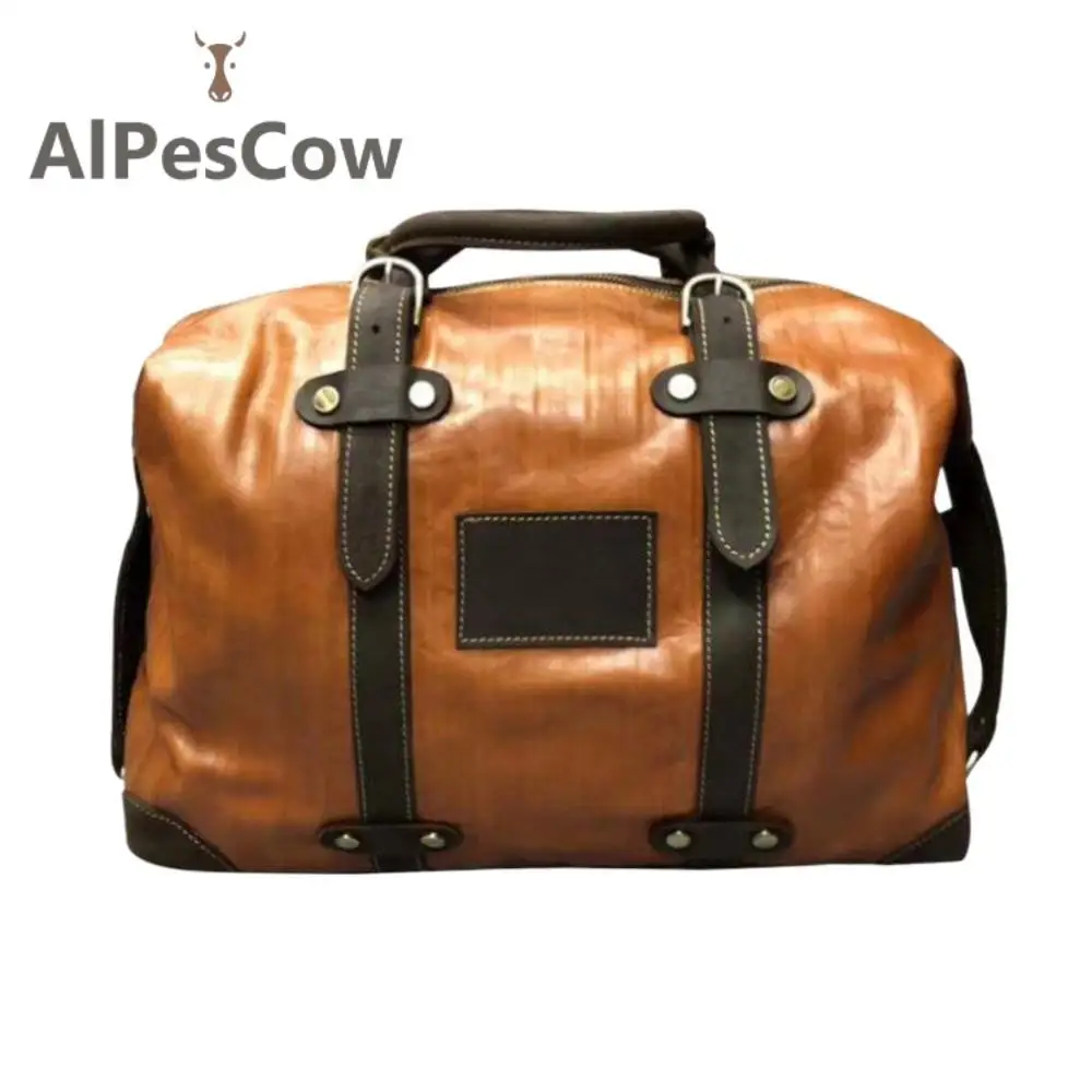 Design Genuine Leather Vintage Handbag For Men 100% Alps Cowhide Briefcase Men's Luxury High Quality Executive Laptop Bag
