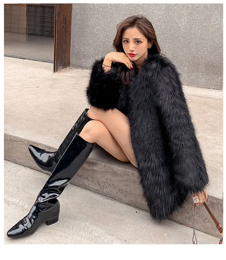Пальто из искусственного меха женская одежда новинка 2023 модная универсальная