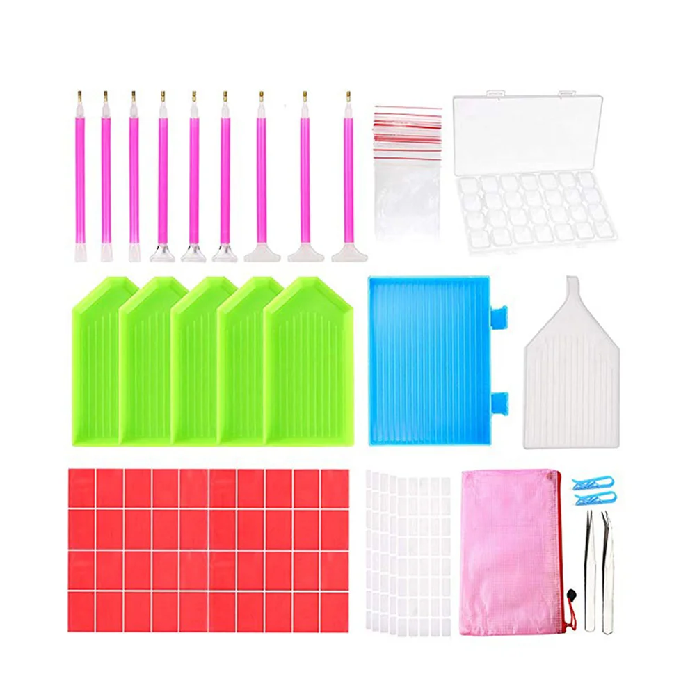 

Kits, 5D Painting Accessories Kits, for DIY Craft, with 28 Slots Embroidery Box, 127pcs
