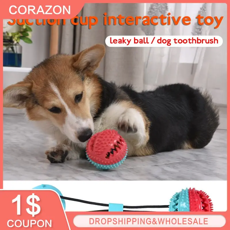 Large Dog Toy Suction Cup Kong For Dog Accessories Toothbrus