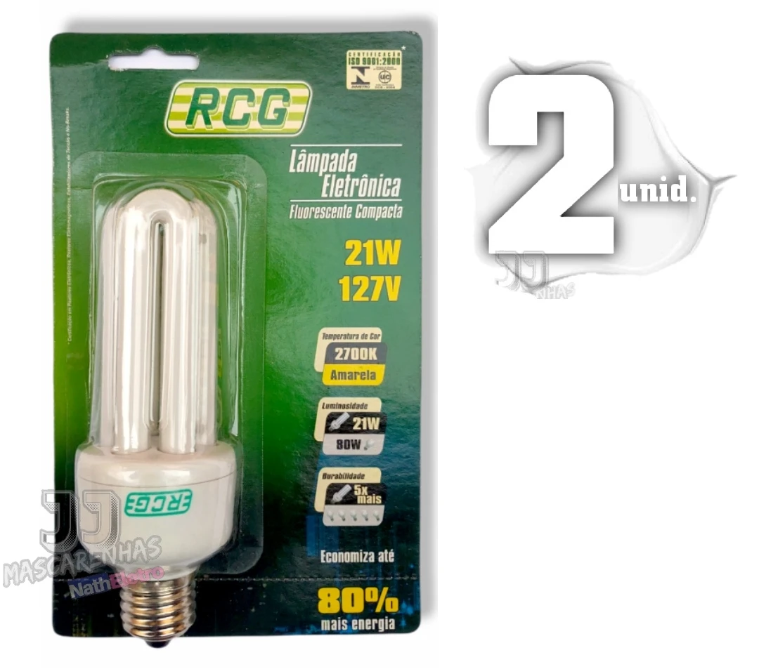 

Fluorescent Lamp Rcg Light Yellow New 127V 21W 2700K 2un