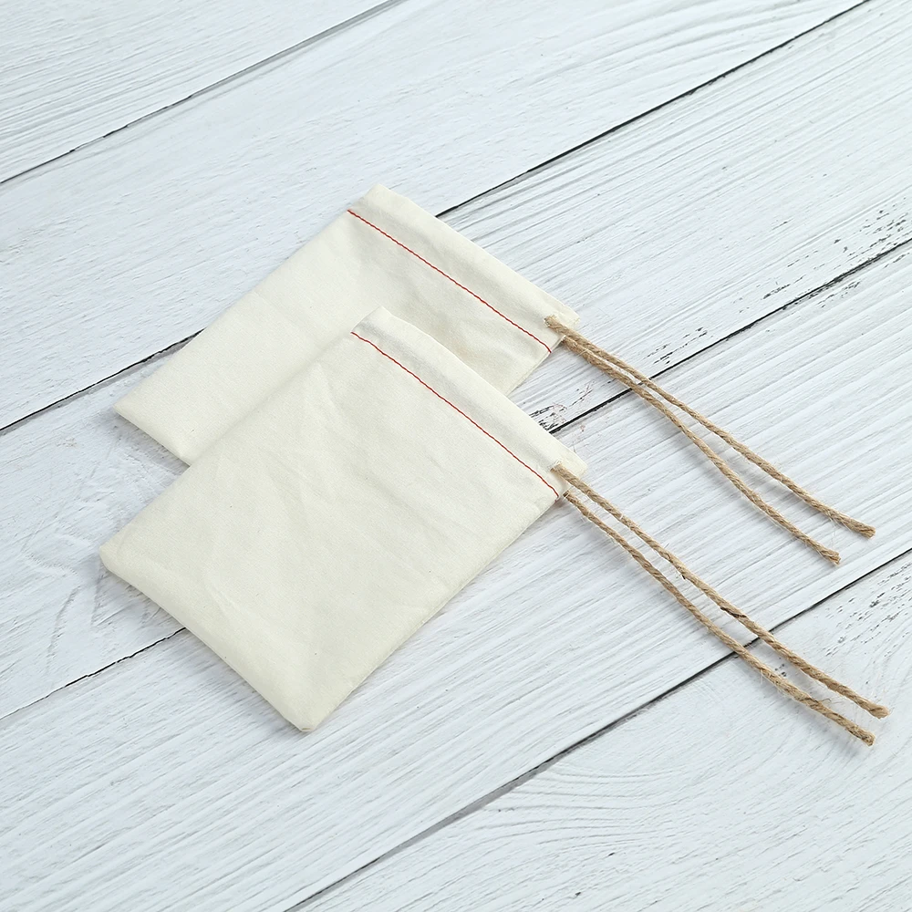 50pcs Yellow Cotton Jewelry Bag Jewelry Packing Small Pouches for Wedding Party Candy Bag Custom Logo Mariage Jewelry Organizer