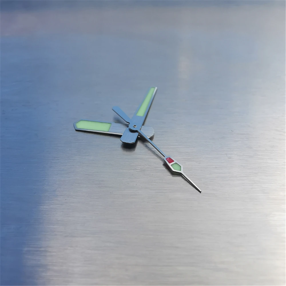 For NH35A/NH36A Watch Hands with Green C3 Luminous Replacement Pointers for SKX SRP MOD 7S26 Movement Men Watch Parts