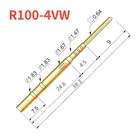 100 шт.упак. Тесты строчка на рукавах R100-4VW двойной стопорное кольцо с 7,5 мм Высокая 1,67 мм внешний Диаметр PCB с длинными рукавами