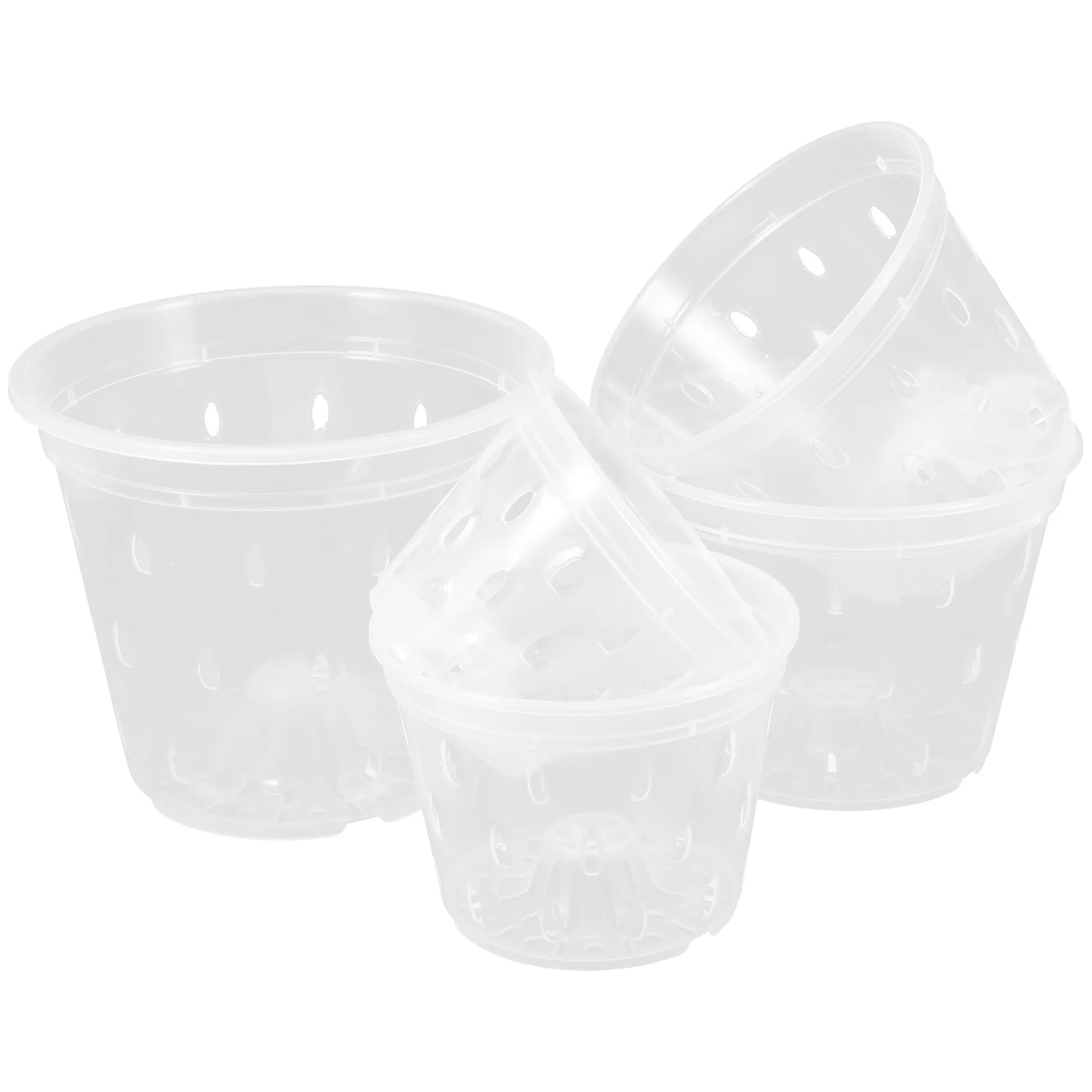 

5 Pcs Decor Outdoor Pots Piece Set Indoor Garden Plastic Orchid Holes Pp Clear Drainage