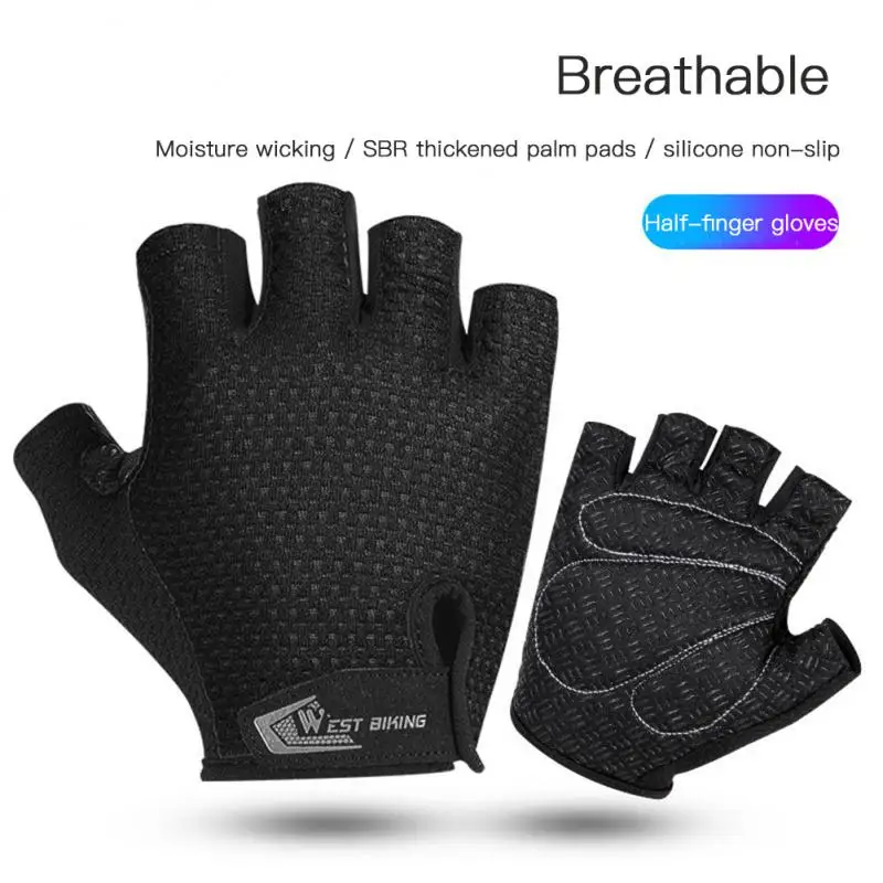 

Велосипедные перчатки, дышащие перчатки с короткими пальцами, Нескользящие перчатки с открытыми пальцами, оборудование для горного велоси...