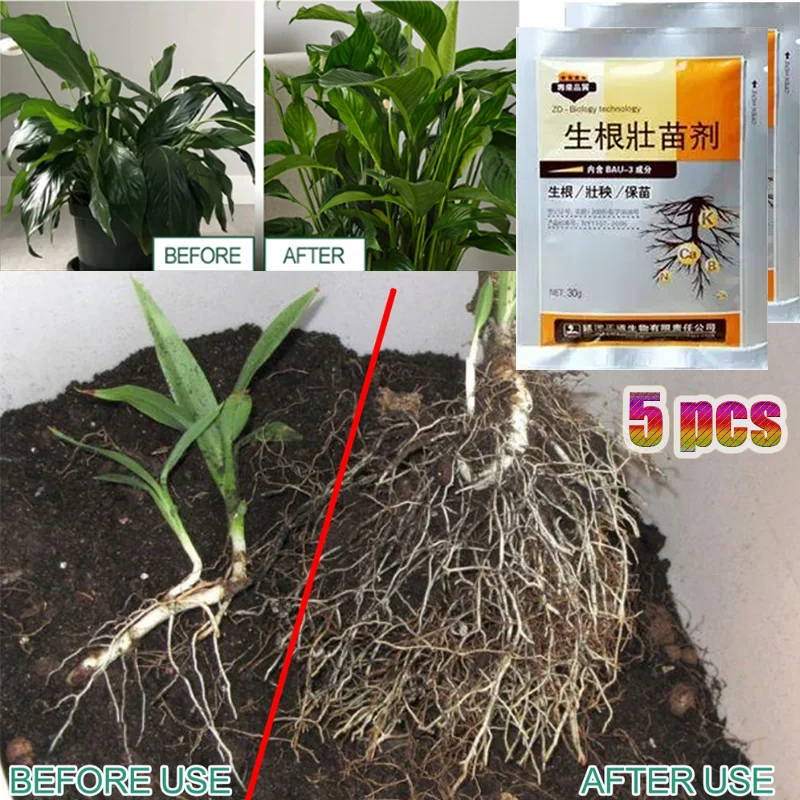 

5 Pcs Plant Rooting Auxin Nutrient Plant Growth Promoter Supplement Rooting Rooting Auxin Supplement Fertilizante Para Plantas