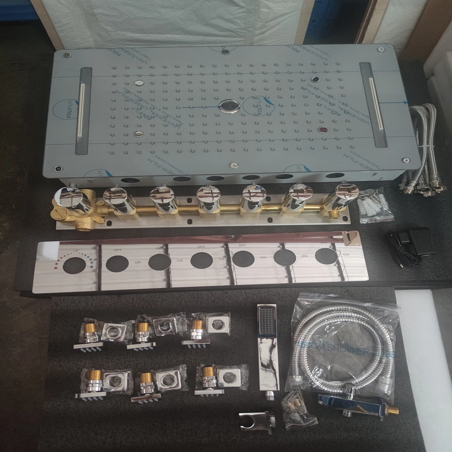 Романтическая большая светодиодная панель для душа в ванную комнату