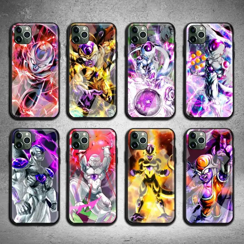 

Dragon Ball Frieza Phone Case Tempered Glass For iPhone 13 12 11 Pro Mini XR XS MAX 8 X 7 6S 6 Plus SE 2020 cover