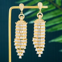 missvikki refined geometry luxury noble pendant earrings full mirco paved cubic zircon cz bridal wedding earring fashion jewelry