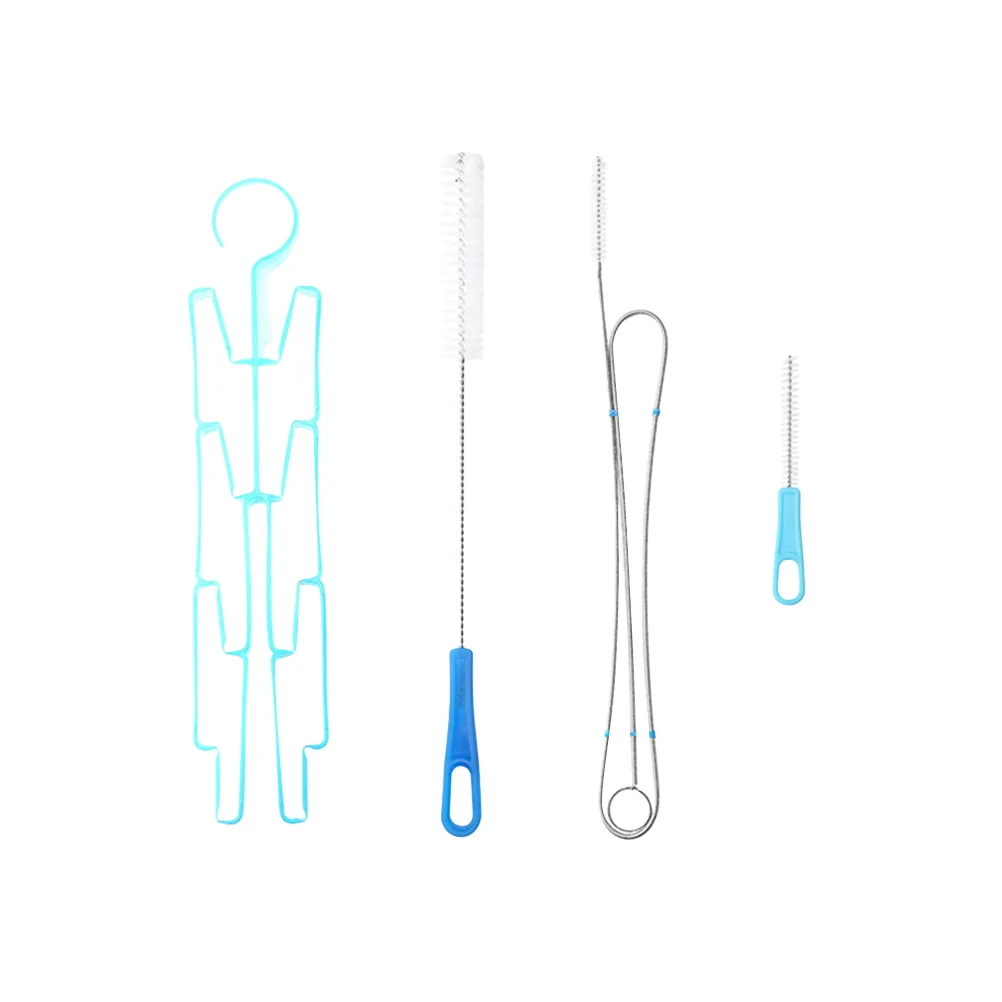 

4pcs Water Bag Cleaning Kit Hydration Water Bladder Bag Cleaning Tube Hose Sucker Brushes Drying Rack