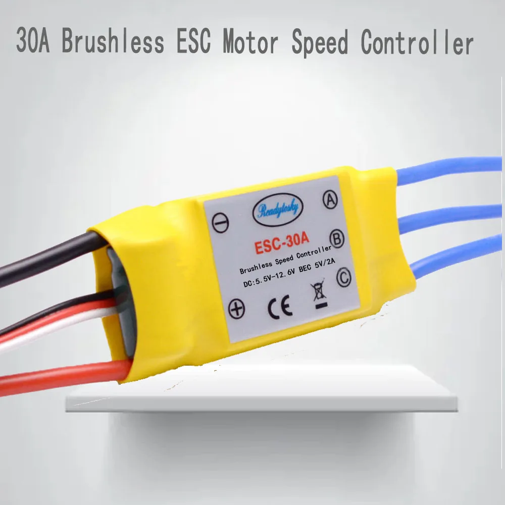 

30A Brushless ESC Motor Speed Controller, Helicopter Multicopter(RC BEC ESC T-rex 450)