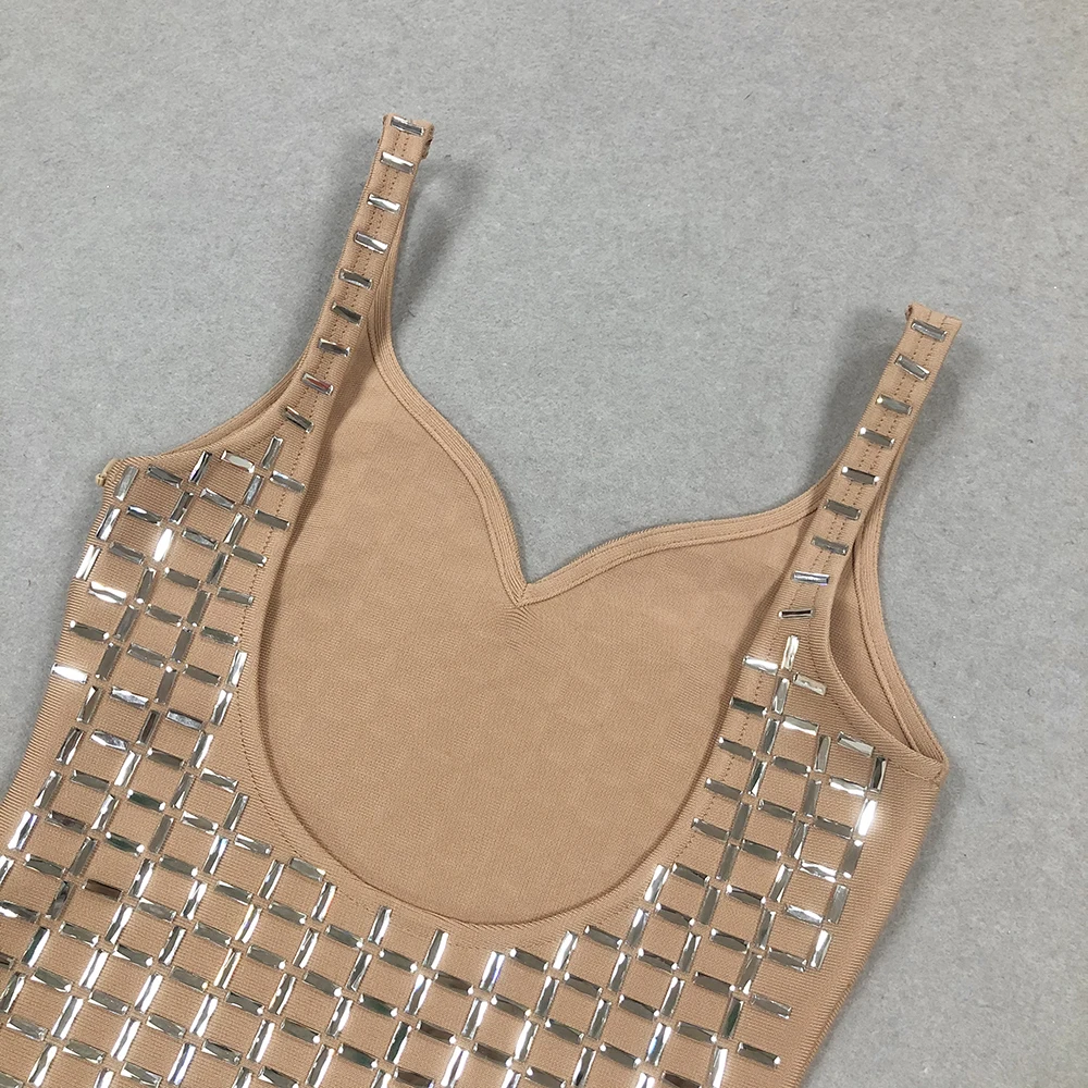 Женское сексуальное мини-бретелька с открытой спиной и кристаллами бриллиантами