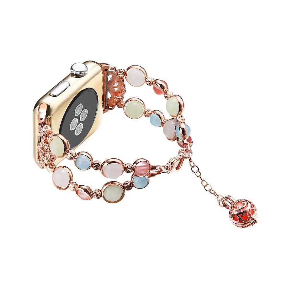 Creative luminous metal strap for Apple Watch band bracelet chain iwatch series87654321SE Ultra 38 40 41 42 44 45mm women wrist