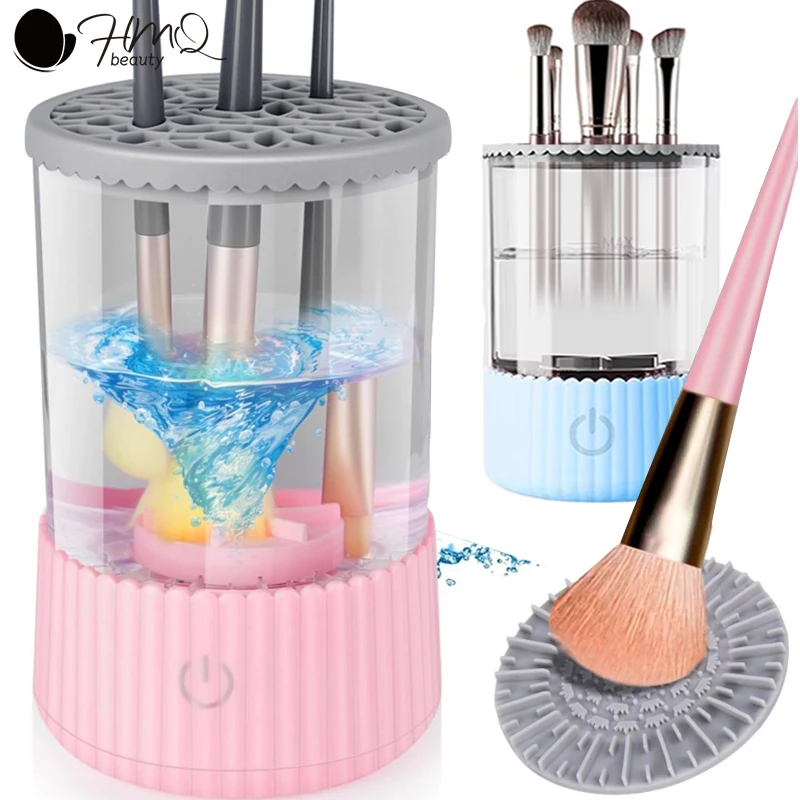 Электрический очиститель кистей для макияжа 3 в 1, USB-кисти для ...