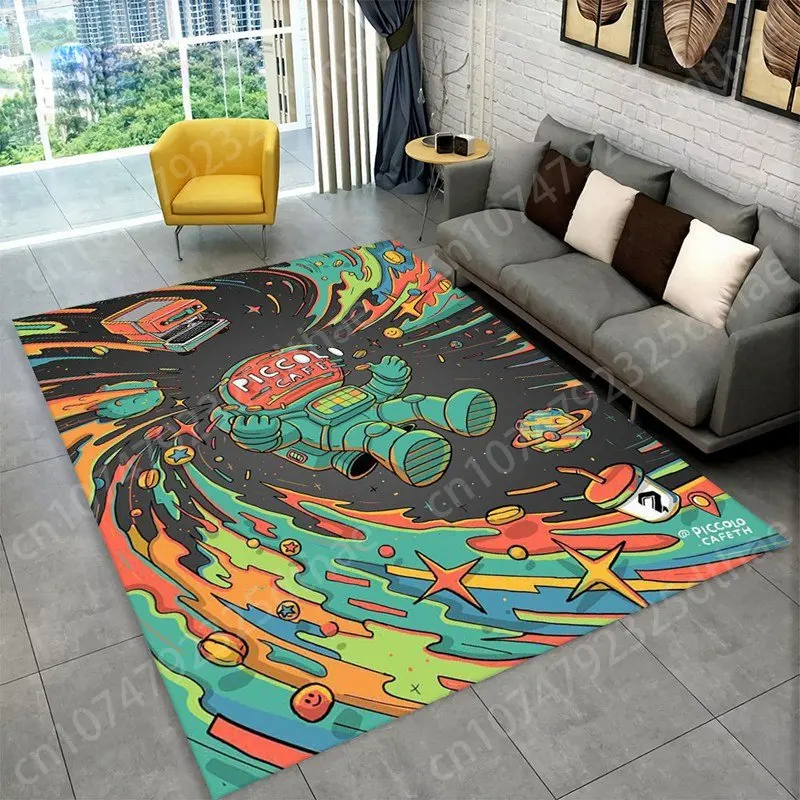 

3D Cartoon Astronaut Space Carpet Non Slip Area Rug Children's Bedroom Floor Mats for Home Living Room Decor Sofa Table Doormat