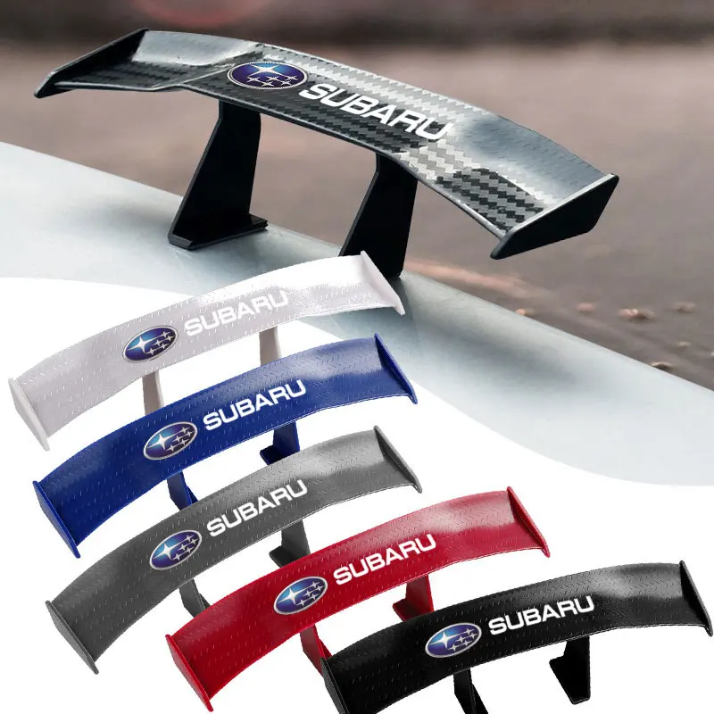 

1pcs Car Styling Car Mini Spoiler Carbon Fiber Tail Wing Decoration For Subaru Forester Impreza Outback Legacy Tribecacar WRC XV